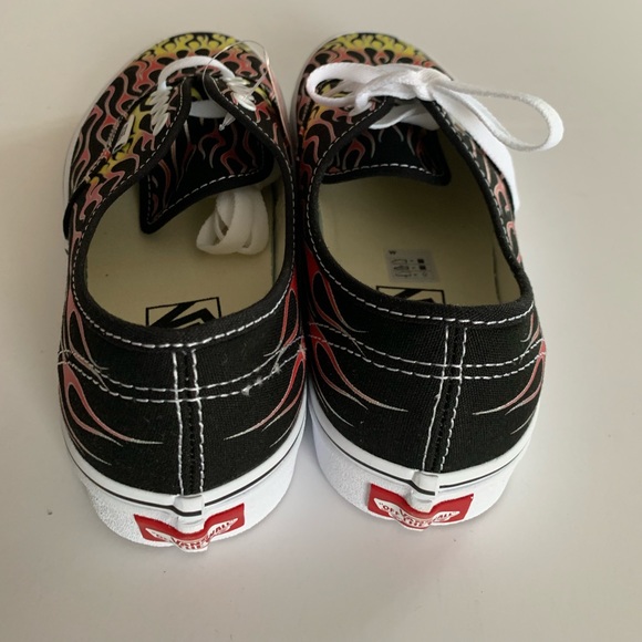 Vans Authentic Mash up Flames Black/True White - Picture 2 of 5